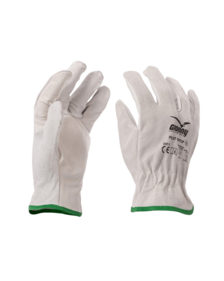 GUANTO CON PALMO IN FIORE BOVINO E DORSO IN CROSTA BOVINA